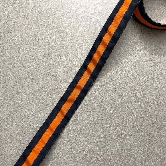 Vtg Polo Ralph Lauren Mens Belt Blue Striped Grosgrain D-Ring Buckle Embossed - Picture 5 of 8